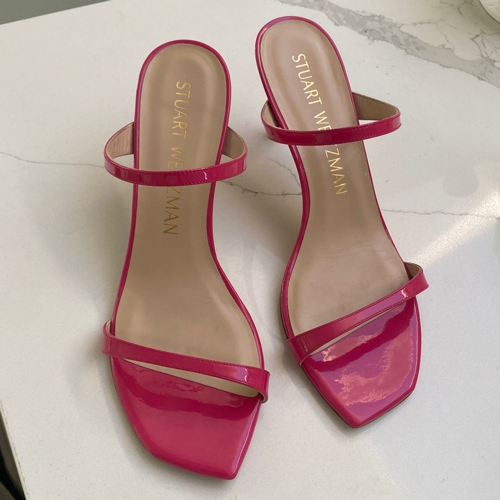 Stuart Weitzman Fuchsia Patent Leather Heels